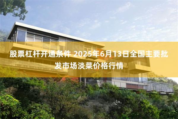 股票杠杆开通条件 2025年6月13日全国主要批发市场淡菜价格行情